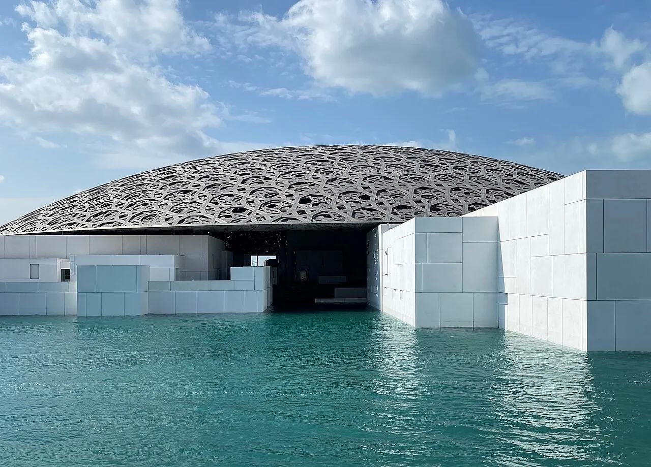 Exterior view of Louvre Abu Dhabi