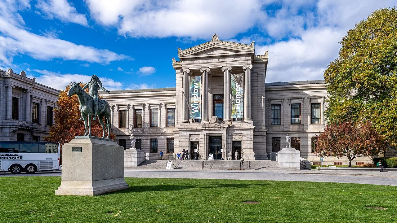 Exterior view of Museum of Fine Arts, Boston